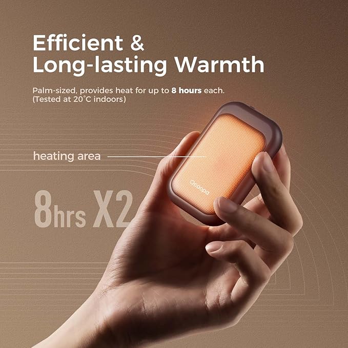 OCOOPA Magnetic Rechargeable Hand Warmers 2 Pack, Card-Style Electric AI Hand Warmers, 8hrs x2, UL Certified, Pocket Portable Hands Heater for Men Women, Hunting Essentials, UT4 Young