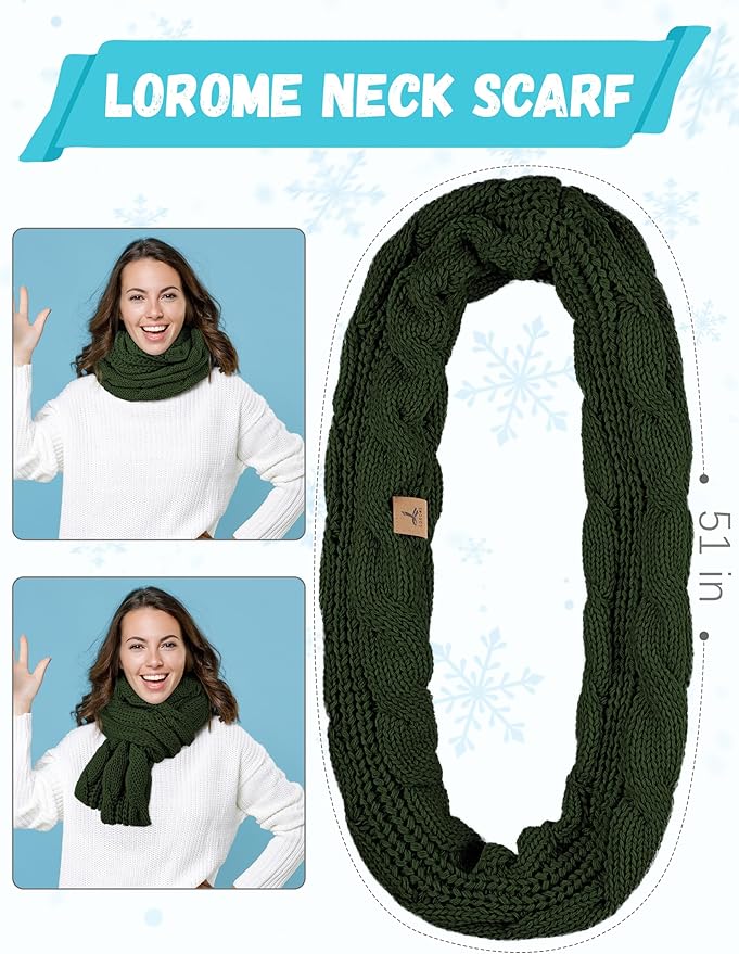 Winter Beanie Hat Scarf Gloves, Warm Fleece Knit Hats Touch Screen Gloves Neck Scarf Set Winter Gifts for Unisex Adult