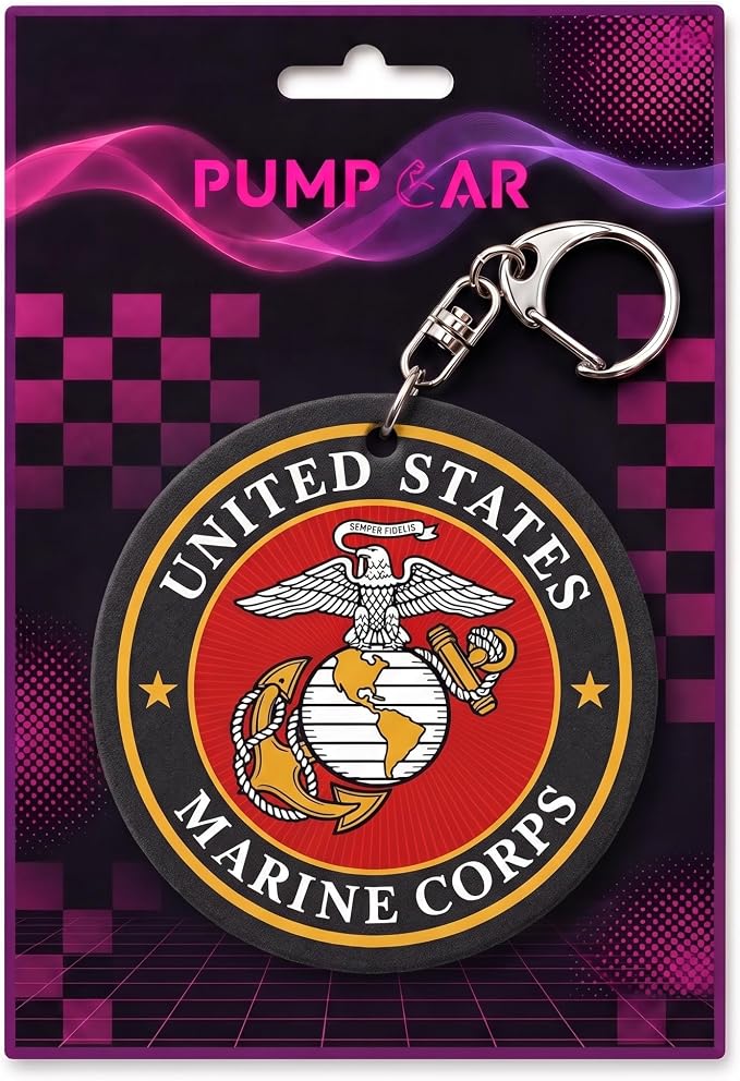 PumpCar Acrylic Keychain Double-Sided Charm Key Ring with Metal Clip Backpack Charm Bag and Car Key Accessory Collectible