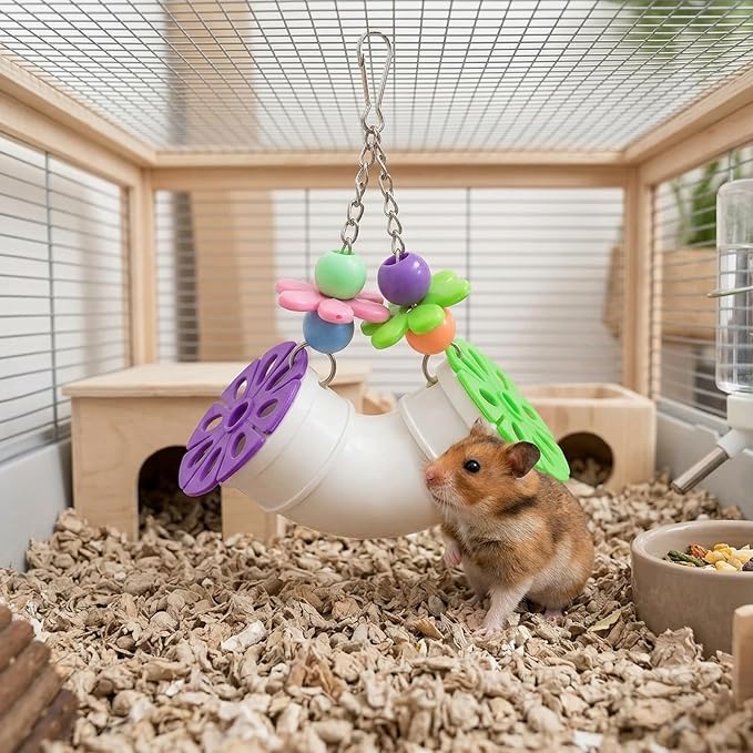 Single Rat Accessories, Rat Cage Accessories, Rat Enrichment Decoration for Foraging Tube Enrichment Activity for Rats, Mice, Mouse