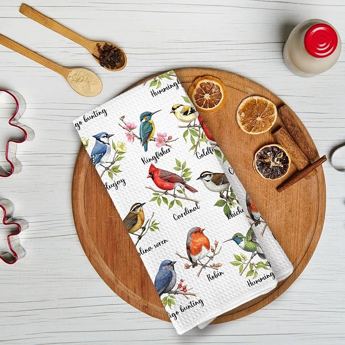 Bird Gifts Kitchen Towels, Birds Gifts for Lovers Women, Birds Birder Dish Towels for Kitchen,Bird Decorative Hand Towels for Bathroom Dish Cloths & Dish Towels