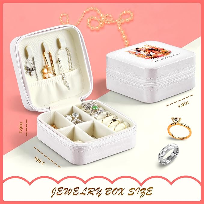 Horse Jewelry Box, Gifts For Women Teens Girls, Horse Lovers Stuff Items Accessories Things Merchandise Decor Merch, Travel Ring Earrings Necklace Organizer Holder!