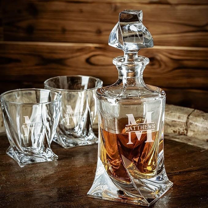 Oakmont Personalized Twist Decanter Set (Custom Product)
