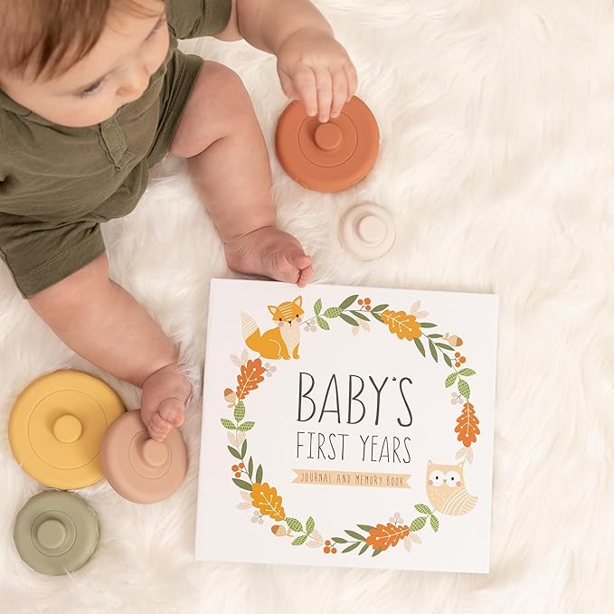 Keepsake Baby Memory Book for Baby Boy or Girl – Timeless Gender Neutral Baby Journal Scrapbook Photo Album for First 5 Years – Milestone Book to Record Every Event from Birth to Age 5