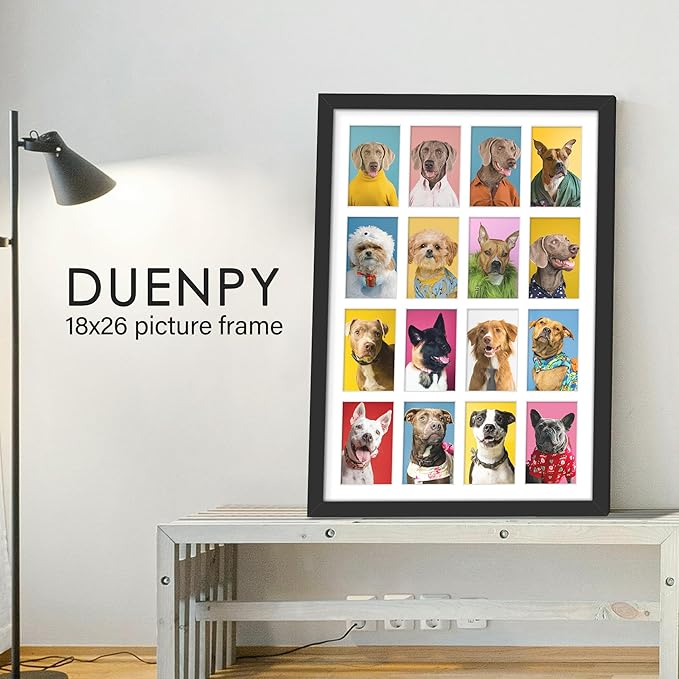 18x26 Collage Picture Frames Display Sixteen 4x6 Picture Collage Wall Decor Wall Hanging or Tabletop Black
