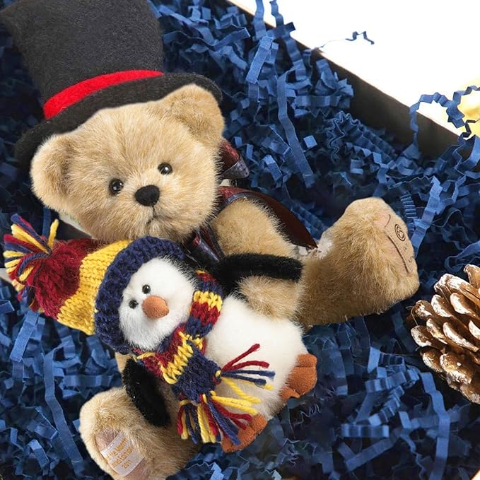 ZEBMOON 2 LB Navy Blue Crinkle Cut Paper Shred Filler Great for Gift Wrapping, Basket Filling, Birthday, Wedding, Halloween, Thanksgiving, New Year Party Decorations Filling Supplies