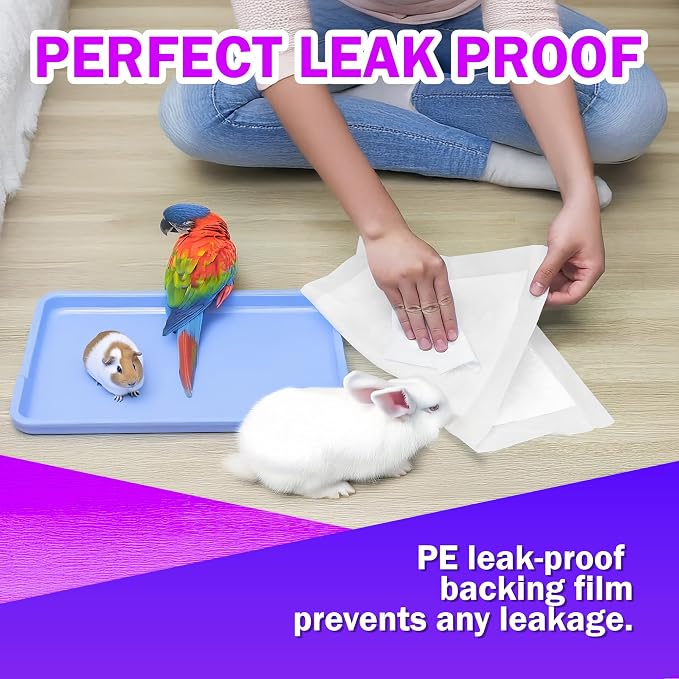 HA SHI Absorbent Bird Cage Liner Pads, 50 Count, 27.9 x 16.1 in, 5-Layer | 50 disposable 5-layer cage liner pads, 27.9 x 16.1 in. Absorbent with a leak-resistant backing; trim to fit, easy cleanup.