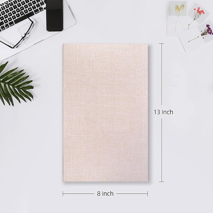 Mublalbum Small Photo Album 4x6 300 Photos Linen Cover Picture Book with Horizontal Pockets for Family Wedding Baby and Anniversary (Beige)