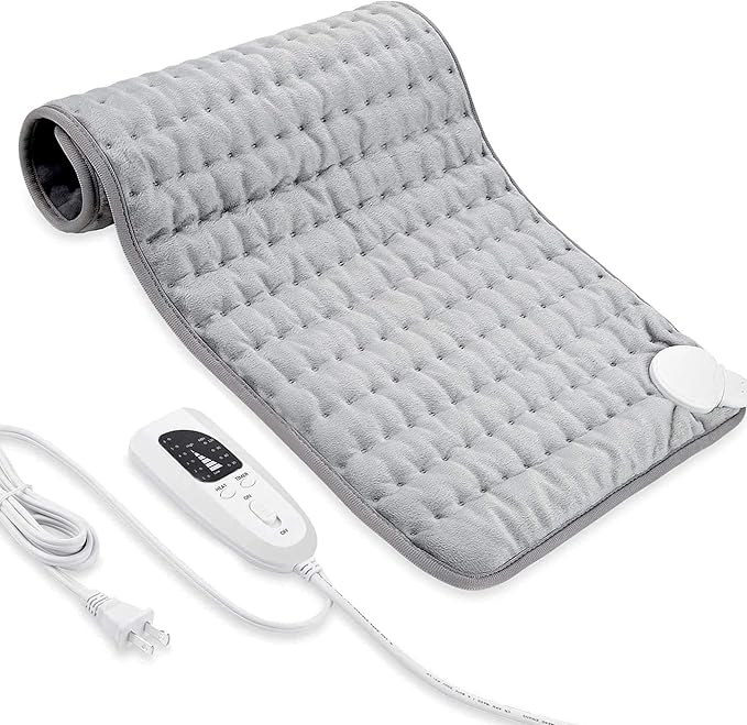 Electric Heating pad with 6 Heat Settings, Auto Shut Off, Dry Electric Heating for Back Neck Knee Arms Legs Shoulder Heat Pads for Christmas Birthday Father's Day Mother's Day