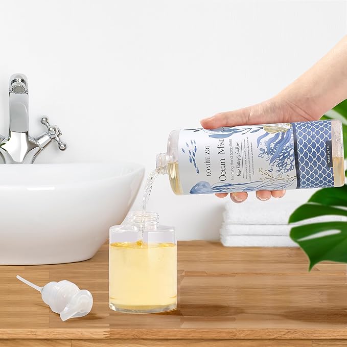 ROMIIE ZOI Foaming Hand Soap Refill, Ocean Mist, Gentle & Moisturizing Formula for Home & Kitchen, 1 L/ 33.8 FL OZ