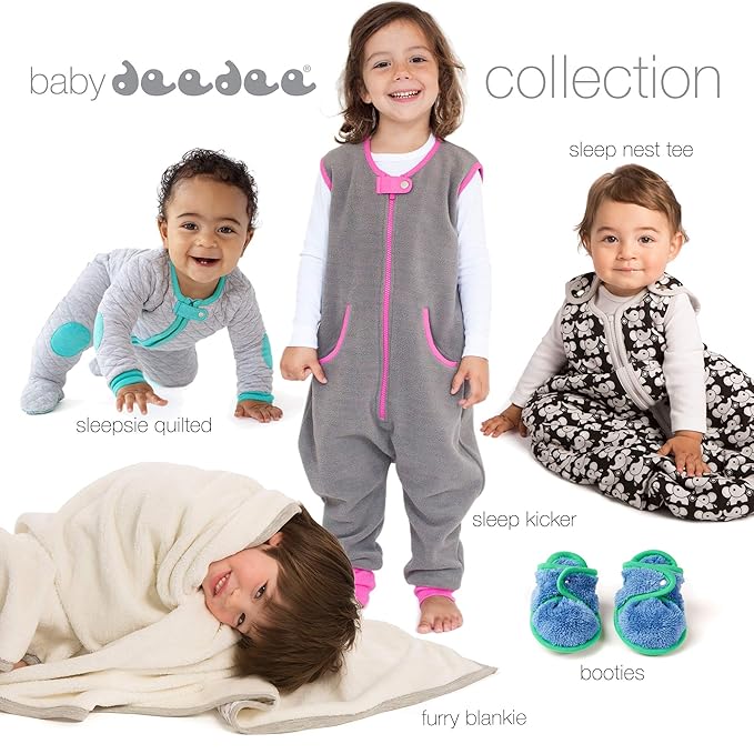 baby deedee 100% Cotton Sleeping Sack, Baby Sleeping Bag Wearable Blanket, Sleep Nest Lite, Infant and Toddler, Heather Teal, Large (18-36 Month) (Pack of 1)