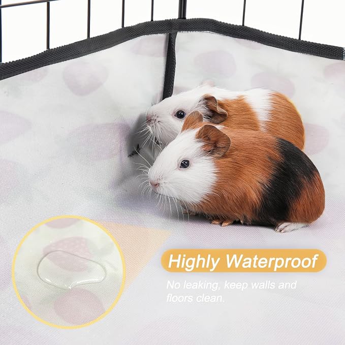 Guinea Pig Cage Liner，Washable Waterproof Oxford Cloth Cage Liners for Small Animals,Hamster Chinchilla Hedgehog Rabbit and Other Small Animals Not Include Cage(24x60 inches)