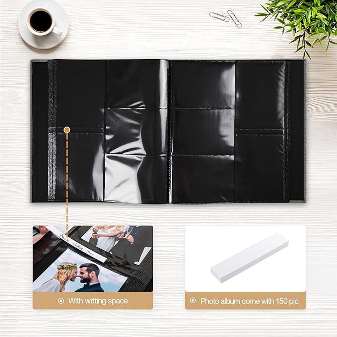 potricher Photo Album for 4x6 1000 Photos Linen Cover Extra Large Capacity Picture Book for Family Wedding Anniversary and Baby (Beige)