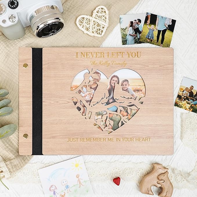 Personalized Photo Album, Custom Family Picture Album, DIY Couples Photo Album, Memorial Guest Book for Keepsakes Christmas, Anniversary, Wedding, Pets, Friend