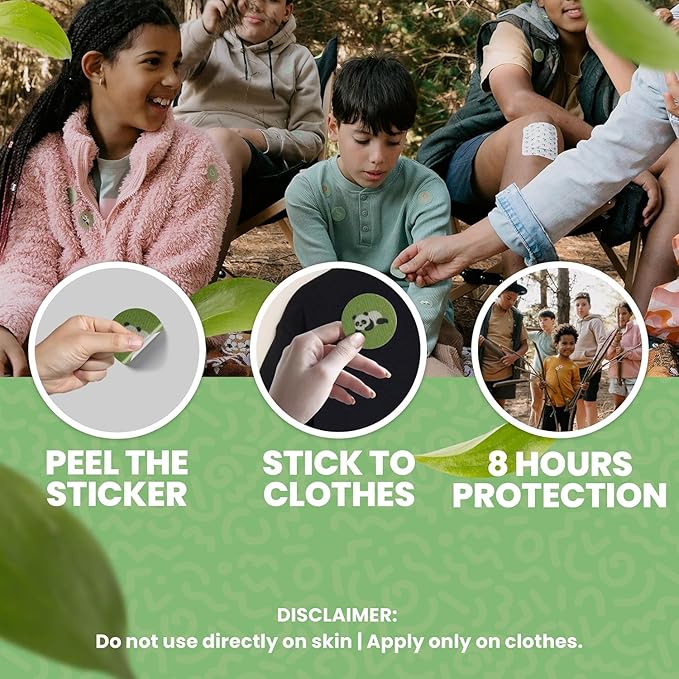 ZAPPP! Mosquito Repellent Stickers - Natural DEET Free Mosquito Repellent for Kids, Toddlers & Adults with Plant Based Bug Repellent - Citronella Mosquito Patches - Made from Cotton Fabric - 30 pk