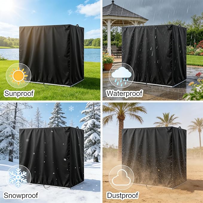 Kasla Storage Cabinet Cover, Outdoor Chest Storage Waterproof Cover, Weatherproof Cabinets Covers for Kitchen Patio Garden Backyard - 40"Lx24"Wx32"H