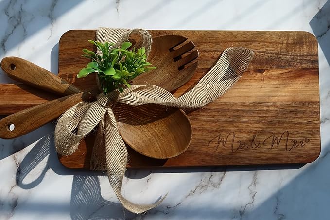 Wedding Gifts, Bridal Shower Gifts, Wedding Gifts for Couples 2024, Engraved Wood Cutting Boards for Couples Husband Wife, Newlywed Mr and Mrs Gifts