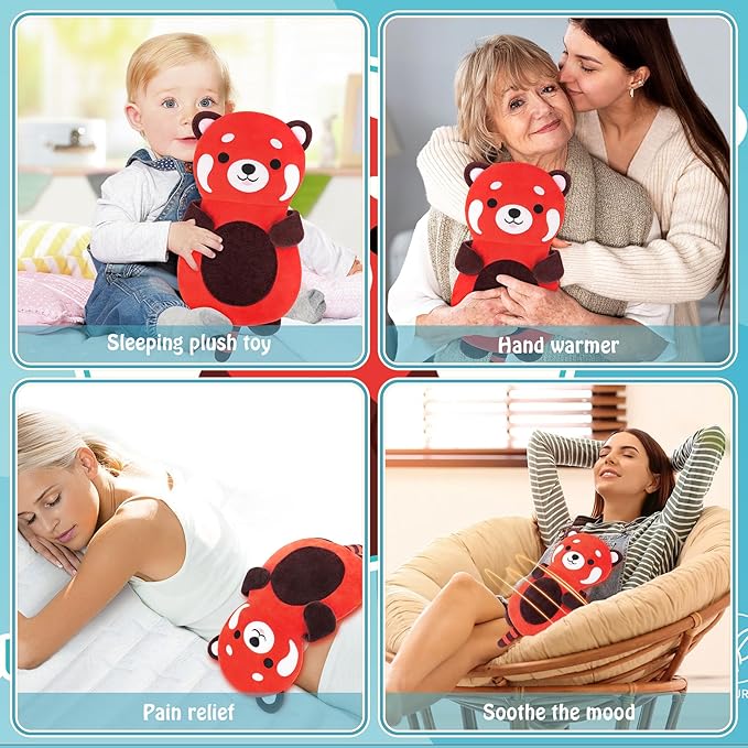 Red Panda Microwave Heating Pad for Period Cramps, Animal Microwavable Heating Pad for Pain Relief with Lavender Scented, Animal Heating Pad for Kids and Women, Warmer Pad for Birthday Mother's Day