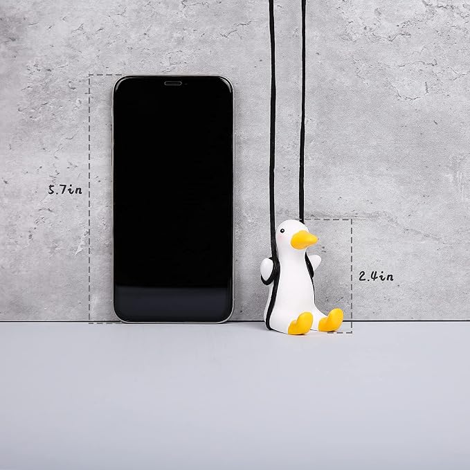 YGMONER Cute Swinging Duck Car Rear View Mirror Hanging Accessories Funny Car Interior Decor Gifts for Women Men (Duck)