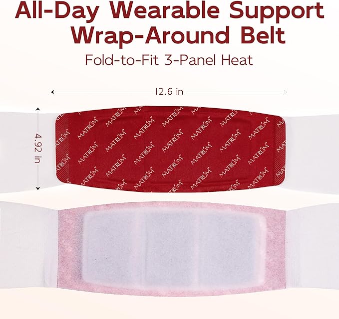Menstrual Heating Patch for Period Cramps – 8 Hour Wearable Heat Pad, Discreet 3-Panel Design, Drug-Free Warm Relief, Botanical Infused, 5 Count