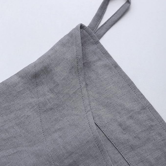 Amazhiyu Pure Linen Over The Door Laundry Hanging Hamper Bag for Holding Dirty Clothes and Saving Space Grey