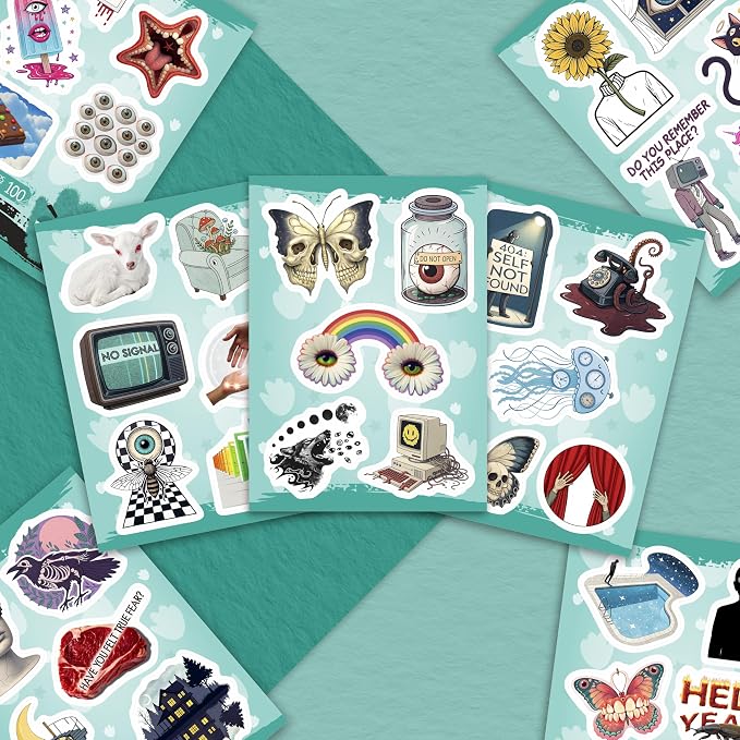 100Pcs Weirdcore Stickers, Weird Stickers for Adults -Weirdcore Stuff, Decor -Psychedelic Decals Waterproof - Gift for Women & Men