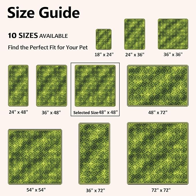 Washable Pee Pads for Dogs, Reusable Puppy Potty Training Pads, Ultra-Absorbent Thick Waterproof Leak-Proof Non-Slip Pads & Mat for Crate, Playpen, Floor, Whelping & Housebreaking , 2 Pack 48"x48"