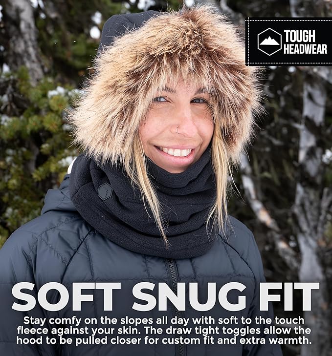 Tough Headwear Fleece Balaclava Ski Mask - Windproof Cold Weather Gear - Hunting Essentials - Ski Mask for Men