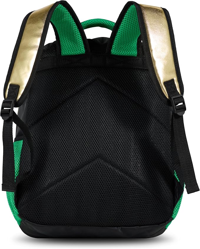 AI ACCESSORY INNOVATIONS WWE Money in the Bank Backpack for Kids & Adults, 16” Wrestling Bookbag with Rubber Molded Logo Dangle, Gold