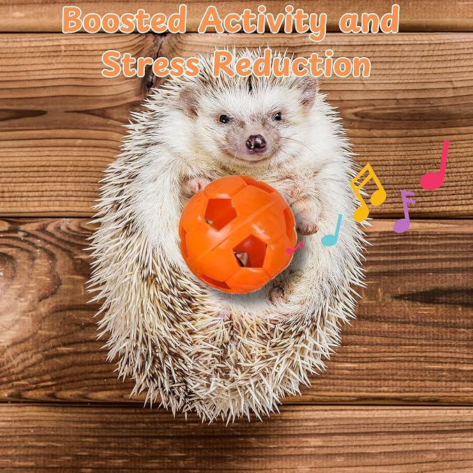 Hedgehog Cage Accessories Hideout Tunnel Small Animal, Tunnel and Bell Balls Toy set, Hedgehog Hideout with 2 pcs Toys, Small Animal Tubes for Hamster Guinea Pig Squirrel, Hedgehogs Accessories (Pink)