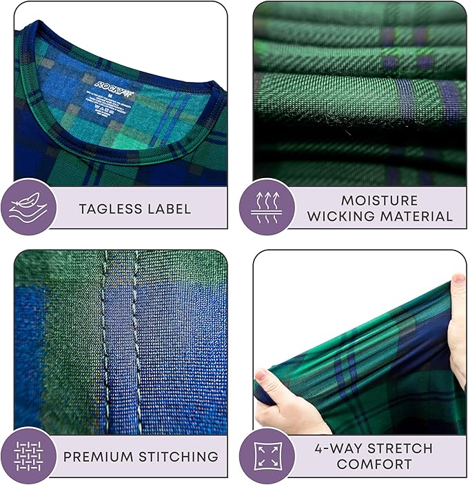 Rocky Thermal Underwear Men Long Johns Men Thermal Underwear Thermals Mens Base Layer Mens Thermals Top and Bottom Set