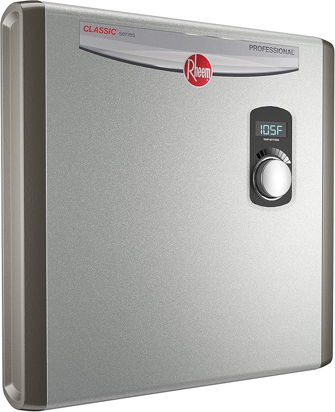 Rheem RTEX-24 24kW 240V Electric Tankless Water Heater, Gray