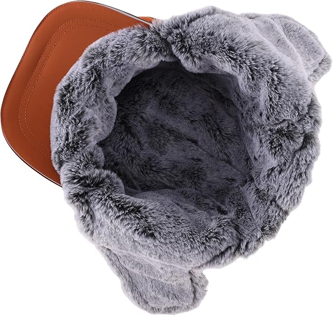 Connectyle Trapper Hat for Men Women Faux Fur Winter Hat with Ear Flaps Water-Resistant Hunting Hats Ushanka Skiing Cap
