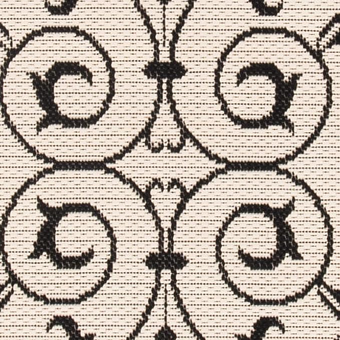 SAFAVIEH Washable Rug Outdoor Courtyard Collection - 8' x 11', Sand & Black, Non-Shedding & Easy Cleaning, Ideal for Patio, Backyard, Mudroom (CY2098-3901)