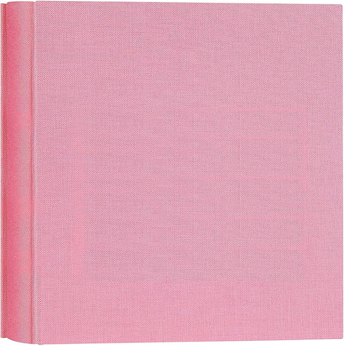 Mublalbum Small Photo Album 4x6 200 Photos Linen Cover Picture Book with Horizontal Pockets for Family Wedding Baby and Anniversary (Pink)