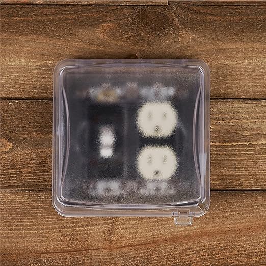 TayMac MM1410C 55-in-1 Configurations 2-Gang, Vertical Weatherproof Plastic Flat Cover, Clear