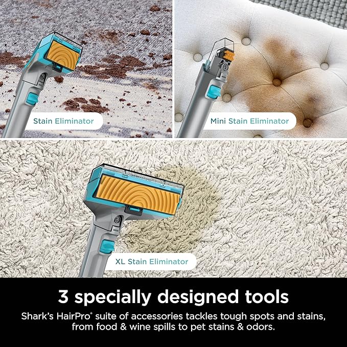 Shark StainStriker HairPro Portable Carpet, Upholstery & Area Rug Cleaner, Stain, Hair & Odor Remover, 3 Tools & dual activated Solution, Teal, PX253BRN