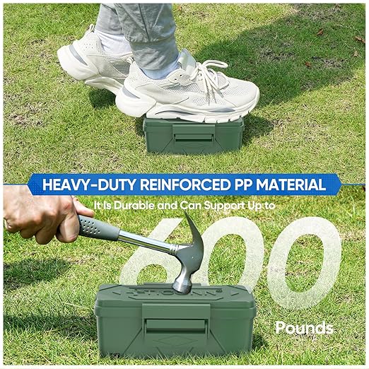 TICONN Outdoor Electrical Box, IP54 Splash-Proof Outdoor Extension Cord Cover, Protects Power Strip, Plug, Socket, Timer, Holiday Lights (Green, Small)