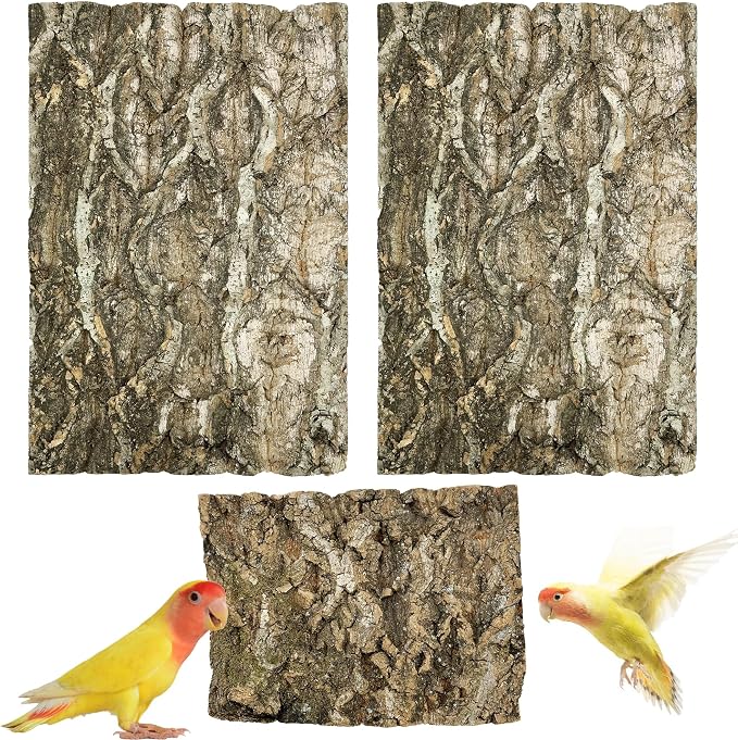 3 PCS Parrot Chewing Toy Bird Cork Perch Stand, Natural Cork Perch, Parrot Chewing Toy Bird Cork Perch Stand for Parakeet Cockatiel Conure Lovebird