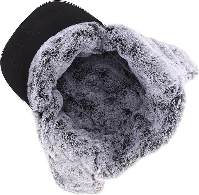 Connectyle Trapper Hat for Men Women Faux Fur Winter Hat with Ear Flaps Water-Resistant Hunting Hats Ushanka Skiing Cap
