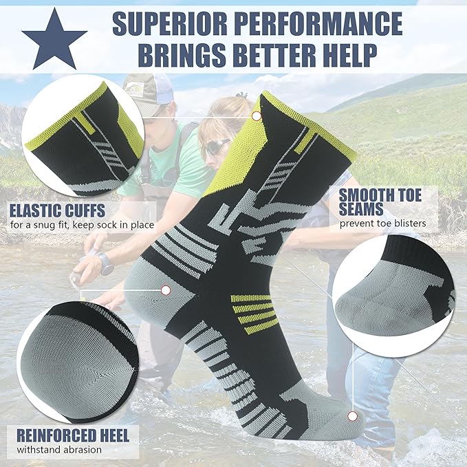 Waterproof Socks Neoprene Unisex Breathable Outdoor Sports Hiking Fishing Wading Crew/Ankle Socks