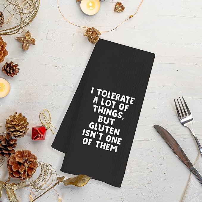 Black Funny Gifts Kitchen Towels, Funny Dish Hand Towels for Kitchen Decor, 16x24 Inch