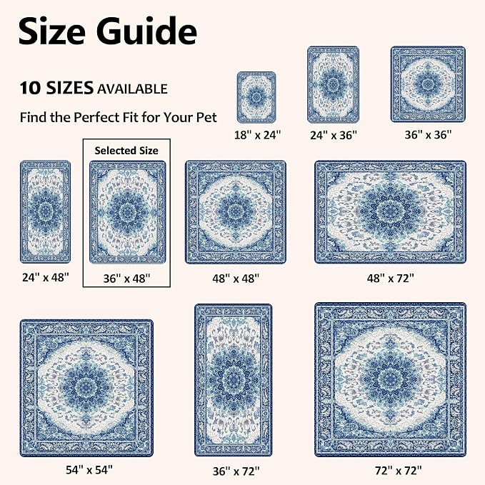 Washable Pee Pads for Dogs, Reusable Puppy Potty Training Pads, Ultra-Absorbent Thick Waterproof Leak-Proof Non-Slip Pads & Mat for Crate, Playpen, Floor, Whelping & Housebreaking , 2 Pack 36"x48"