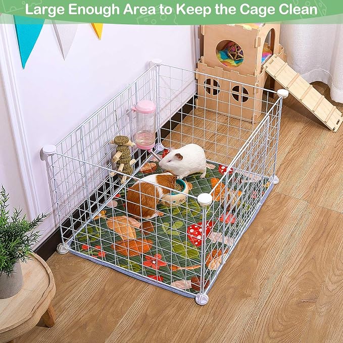 Unicorn Catcher 2 Pack Washable Guinea Pig Cage Liner, Waterproof Bedding | Reusable Absorbent Bedding For Rabbits, Hamsters, And Hedgehogs With A Leak-Proof Design To Keep Cages Dry And Clean