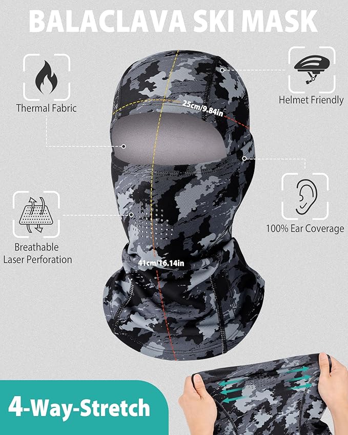 Balaclava Ski Mask for Men Winter Face Mask Breathable & Thermal Winter Balaclava Women for Cold Weather Outdoor