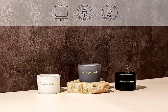 Aromatherapy Candle Gift Set – Natural Soy Scented Candles for Stress Relief & Relaxation – Long Lasting, Non-Toxic, Ideal for Women, Birthday, Spa, Home Décor