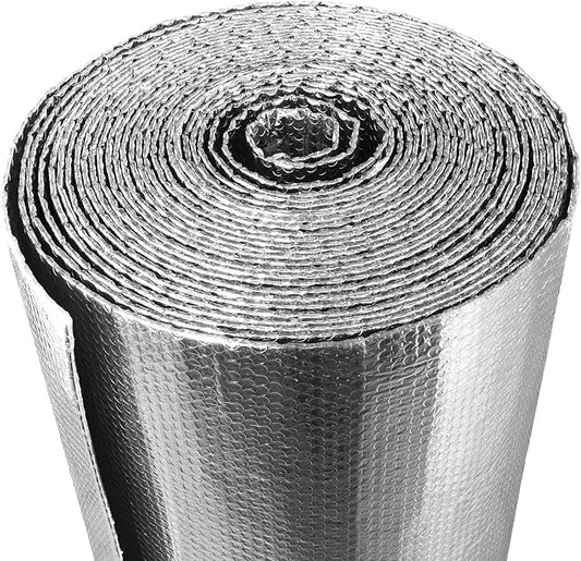 Reflective Insulation Roll, 24" x 50Ft, Aluminum, Radiant Barrier for Heat Insulation