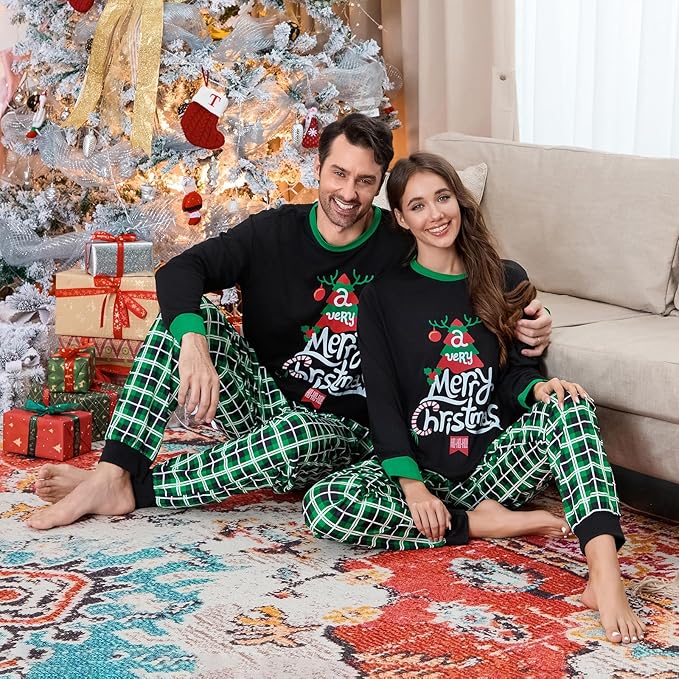 VS&LLWQ Christmas Pjs Family Set Matching Family Pajamas Christmas Family Pajamas Matching Sets Holiday Jammies Sleepwear