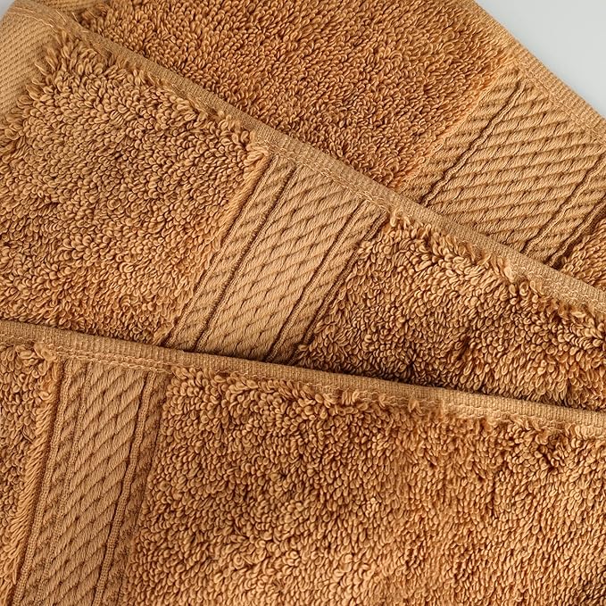 BLUENILEMILLS Madison Egyptian Cotton Towels, Towel Set for Bathroom, Shower, Hotel, Plush, 900 GSM, Highly Absorbent and Ultra-Soft Towels, Bath Essentials, 8 Piece Assorted Towel Set, Rust