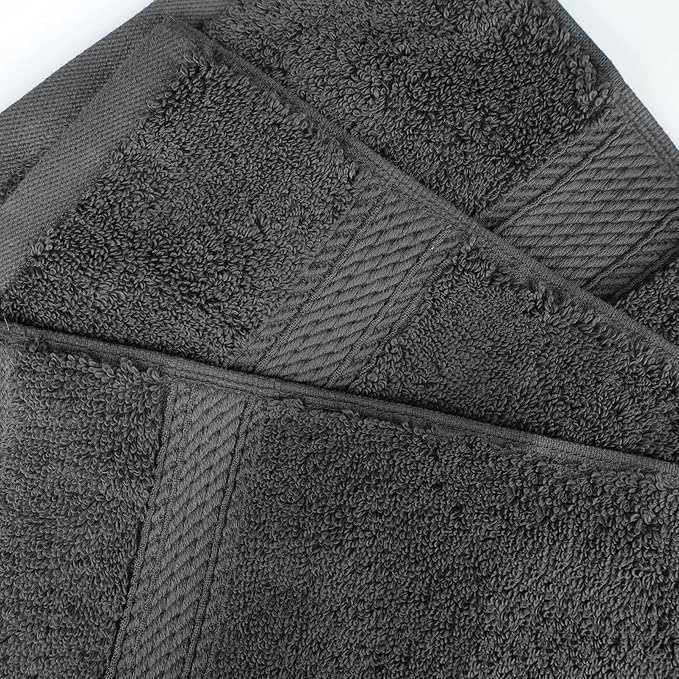 BLUENILEMILLS Premium Towel Collection, Egyptian Cotton Towels for Shower and Bathroom 2-Piece Bath Sheet Set, 34" x 68", Charcoal by Blue Nile Mills